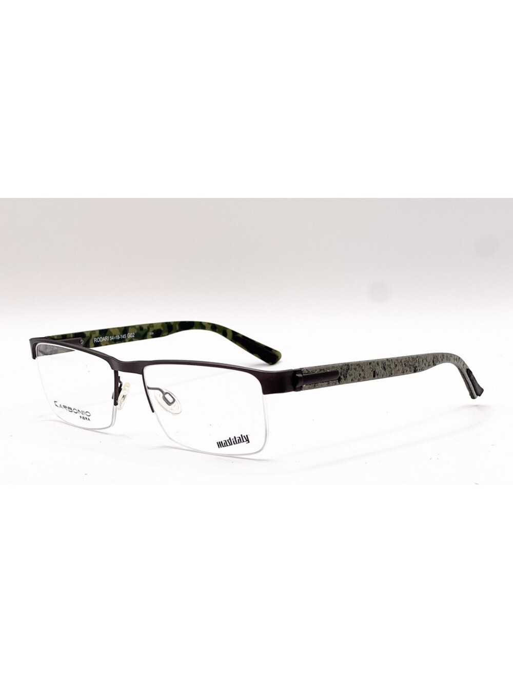 Maditaly Rodari G02 Dark Tortoise Rectangle Authentic Eyeglass Frames 54-18-145